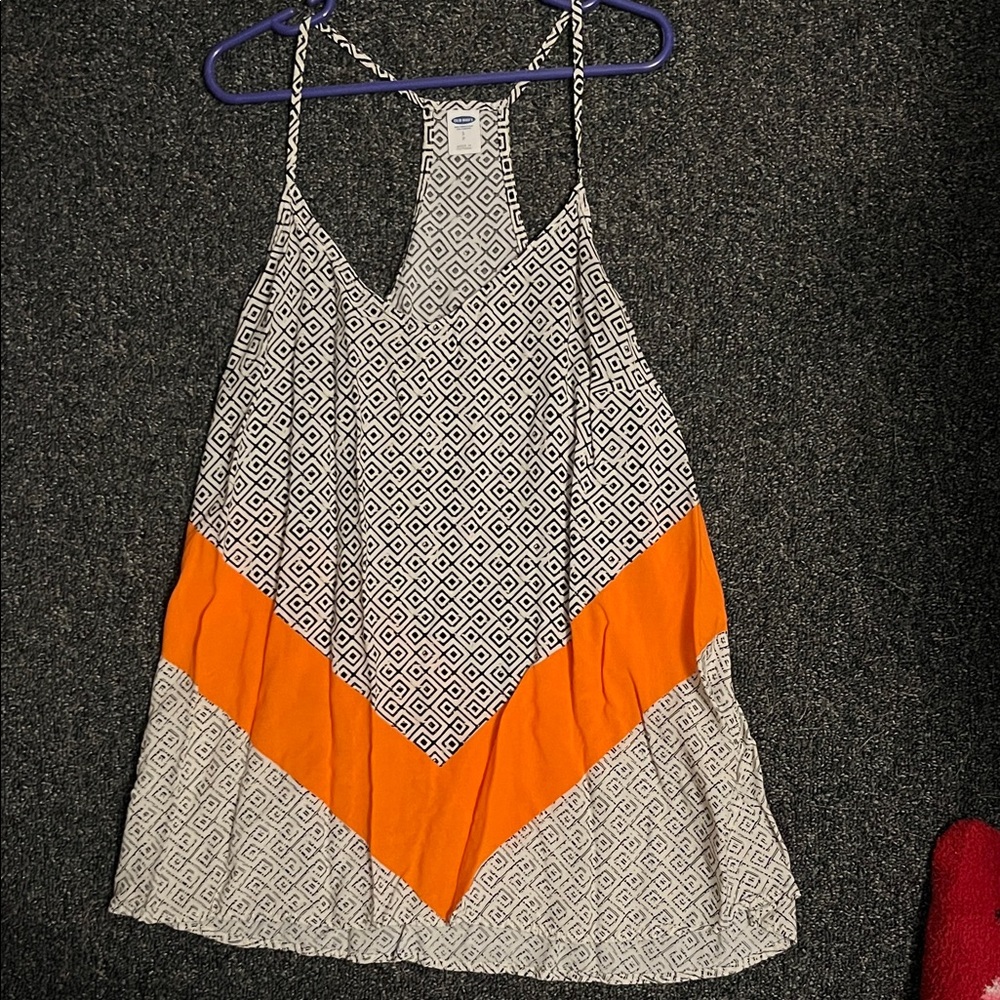 7/$20 Old Navy Patterned Orange and Black Women's Top 7/$20